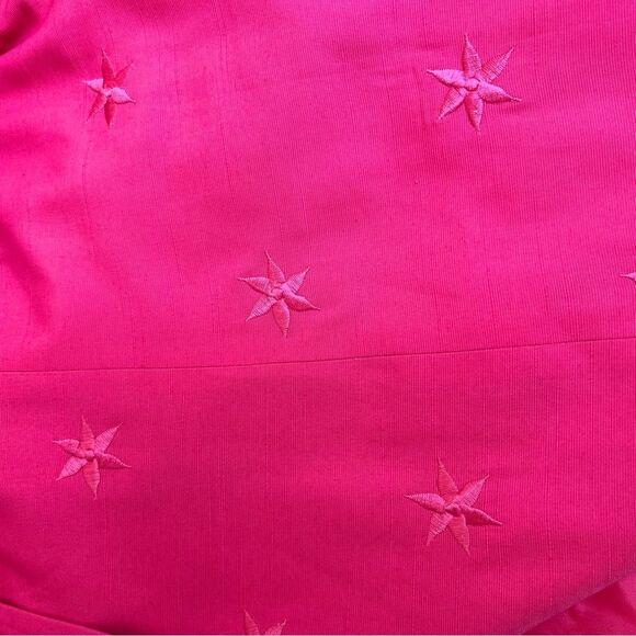 Vintage On Broadway Embroidered Flower Pink Duster Jacket Poly Crepe Women 22 - Picture 6 of 14